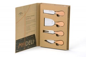 My Deli 4 piece cheese knives set open-1