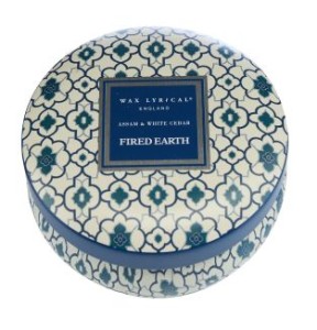 HOF - Wax Lyrical, Fired Earth Candle Tin in Assam and White Cedar